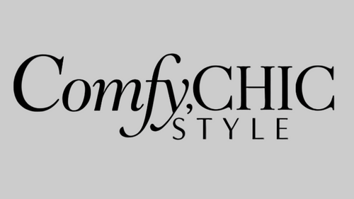 black and white chic logo for Comfy Chic Style